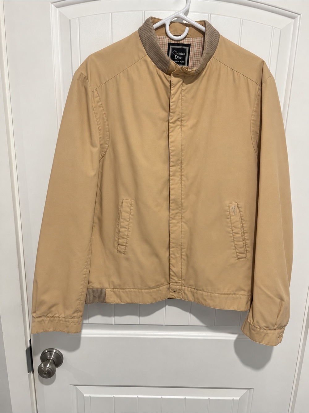 Vintage Christian Dior Monsieur Sport Mens 42L Tan Harrington Jacket